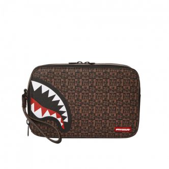 SHARKS IN PARIS CHECK TOILETRY BAG