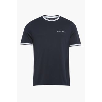 LYLE   SCOTT EMBOIRED TIPPED T-SHIRT