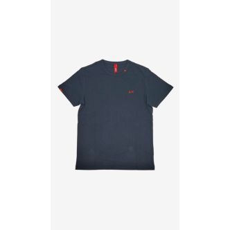 SUN68 T-SHIRT JERSEY LINEN BEACH S/S