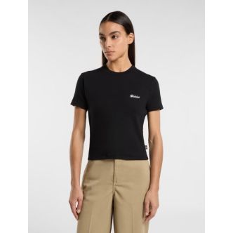 DICKIES LEWISTOWN EMBRO SS TEE W BLACK