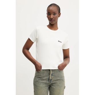 DICKIES LEWISTOWN EMBRO SS TEE W EGRET