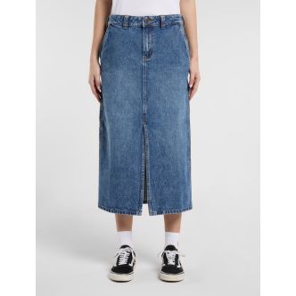 DICKIES LONG DENIM CARPENTER SKIR RINSED