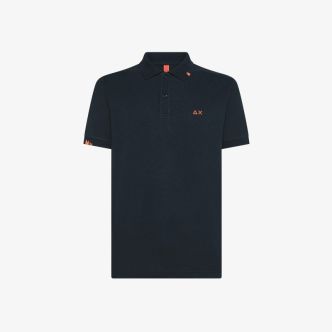 SUN68 POLO JERSEY LINEN BEACH S/S
