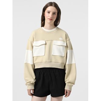 W TERRY OVERSIZED CROPP GRAVEL
