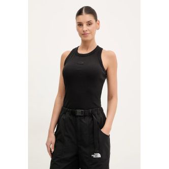 W SLIM RIB TANK TNF BLACK