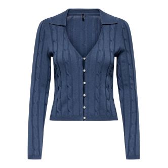 ONLMEDDI LS PEARL POLO BUTTON CARD KNT