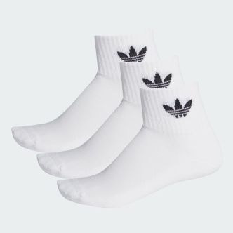 MID ANKLE SCK WHITE/WHITE/BLACK