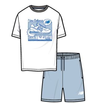 NB GREATEST HITS GRAPHIC TEE   FT SHORT