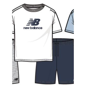 NB STACKED GRAPHIC JERSEY TEE   FT SHORT