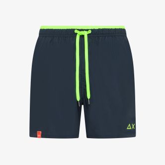 SUN68 SWIM PANT FLUO DETAIL WAISTBAND
