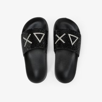 GIRL'S SLIPPERS STRASS LOGO TEEN