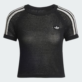 CROCHET TEE BLACK