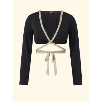 F**K CROP TOP MANICA LUNGA