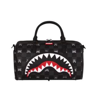 GRAY PEEKING CHARACTER CHECK MINI DUFFLE