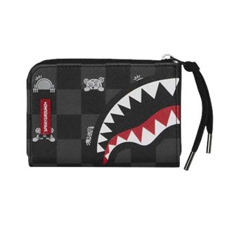 GRAY PEEKING CHARACTER CHECK WALLET